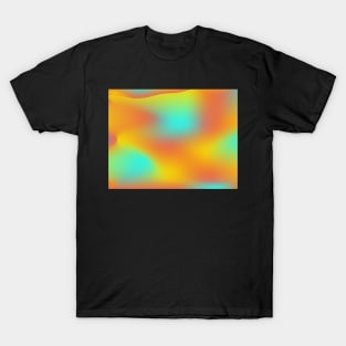 yellow, red and blue background abstract T-Shirt